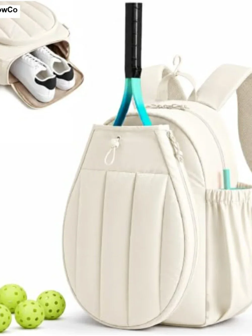 Pickleball Backpack with Shoe Compartment for Men Women